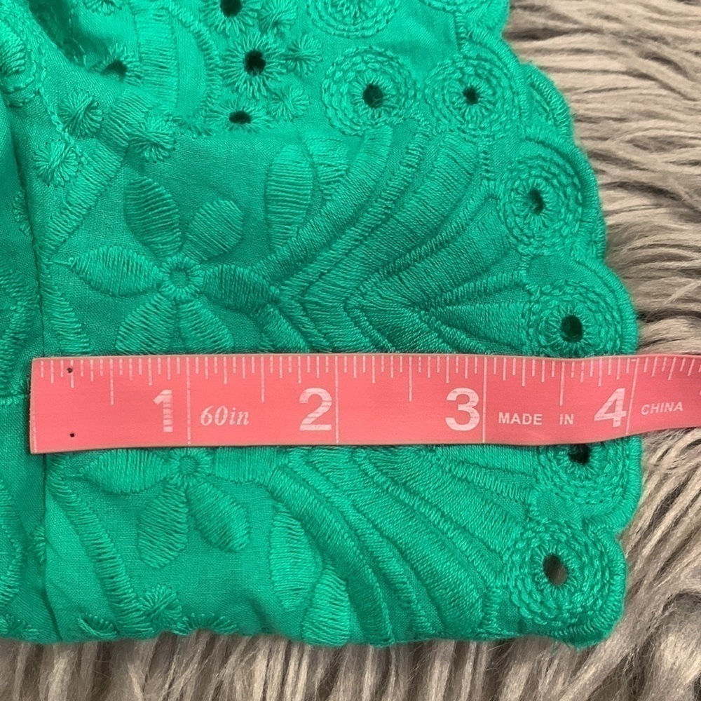 Draper James high rise embroidered eyelet shorts side zip lined 8 - Picture 8 of 10